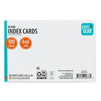Pen+Gear Unruled Index Cards, White, 100 Count, 4" x 6"