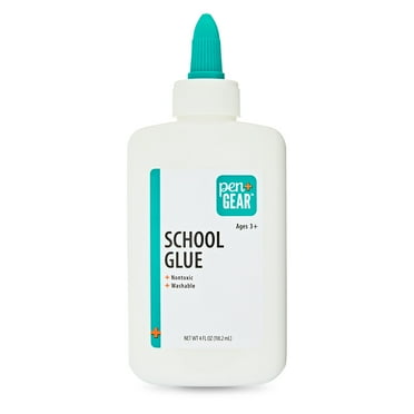 Pen+Gear Washable School Glue, White, 4 oz, 118ml, 0.271 lb, Art and Craft, for Slime, Dry in 30 Min