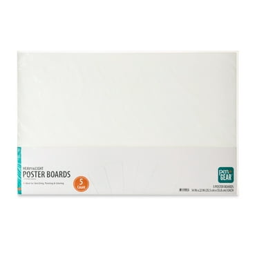 Pen+Gear White Heavyweight Project Board, 14" x 22", 5 Pieces, New