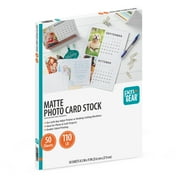 Pen+Gear White Matte Photo Card Stock, 8.5" x 11", 110 lb, 50 Sheets