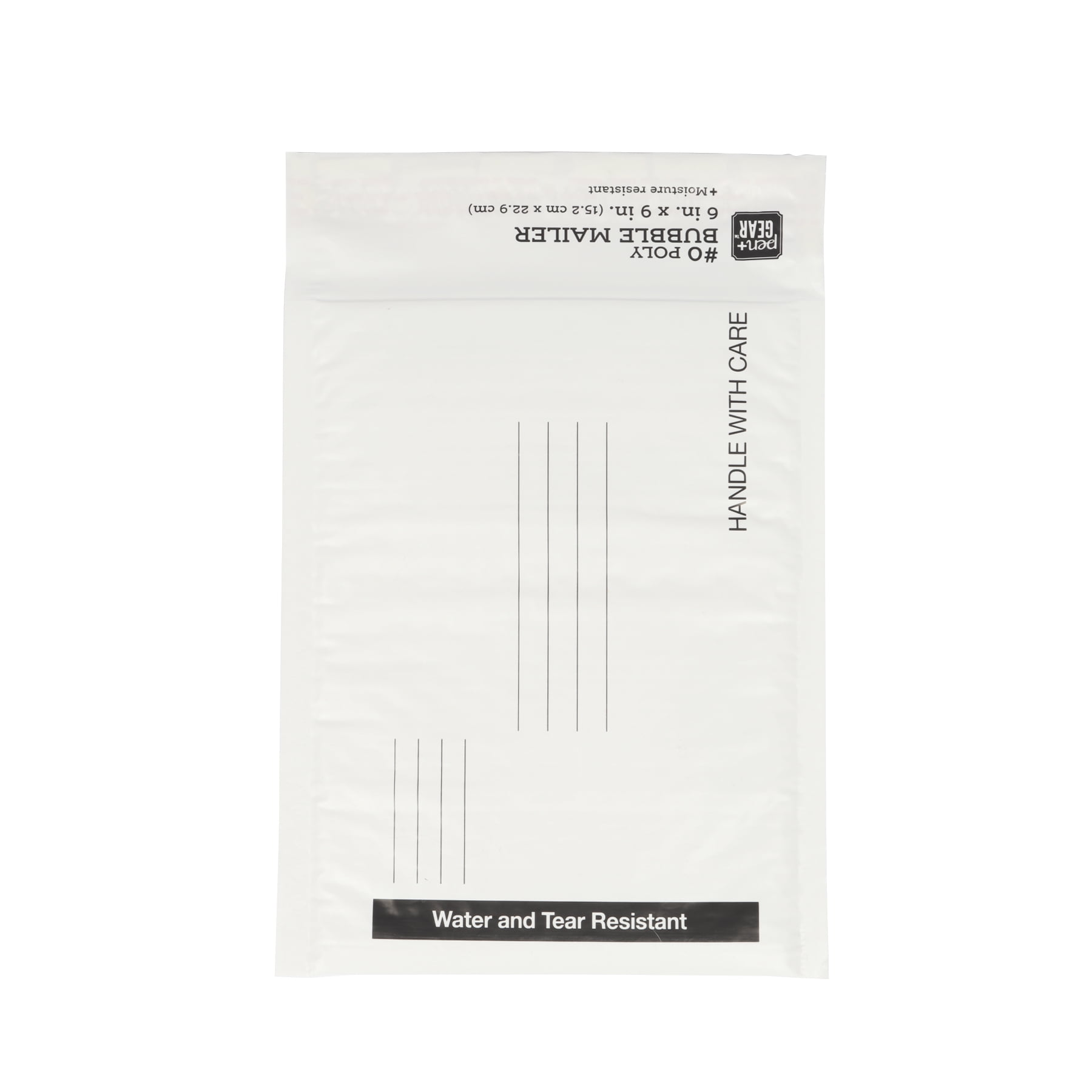 Pen+Gear White Self-Sealing Poly Bubble Mailers, Padded Envelopes, 6" x 9," 1 Pack