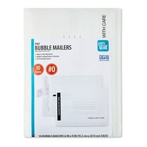 Pen+Gear White Self-Sealing #0 Poly Bubble Mailers, Padded Envelopes, 6" x 9", 10 Pack