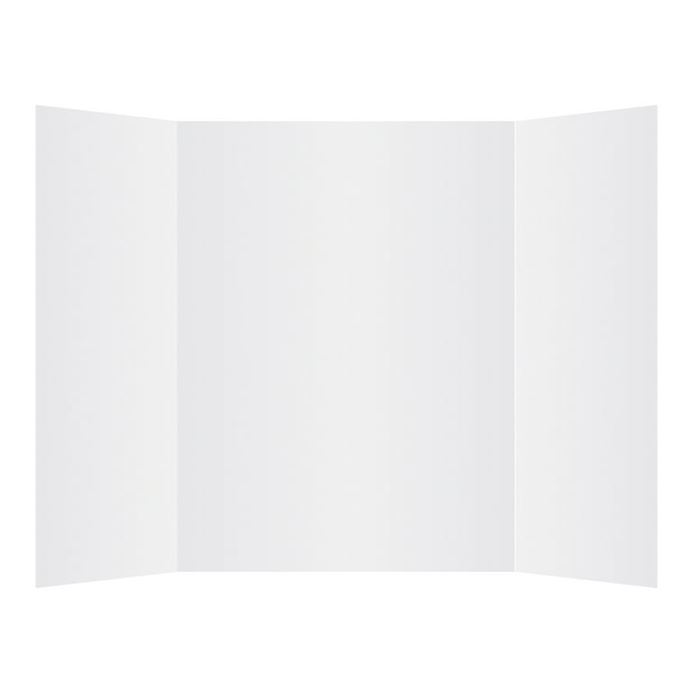 Pen + Gear White Tri-Fold Project Display Board, 36