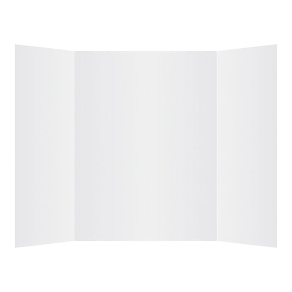 Pen + Gear White Tri-Fold Project Display Board, 36"x48", 1/Pack