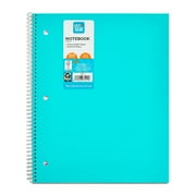 Pen + Gear Wide Ruled 1-Subject Notebook, 10.5" x 8", Blue, 100 Sheets