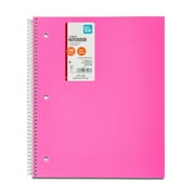 Pen + Gear Wide Ruled 1-Subject Notebook, 10.5" x 8", Pink, 100 Sheets