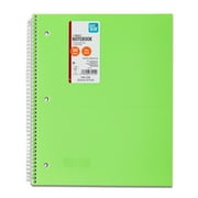 Pen + Gear Wide Ruled 1-Subject Notebook with Inside Pockets, 9" x 11", Green, 100 Heavyweight Sheets