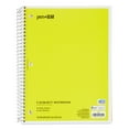 Pen+Gear Wide Ruled 5Subject Spiral Notebook, Yellow, 10.5" x 8", 180 Pages