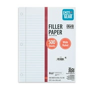Pen+Gear Wide Ruled 8" x 10.5" Filler Paper, 500 Sheets