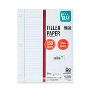 Pen+Gear 150 Sheets Wide Ruled Filler Paper, 10.5" x 8"