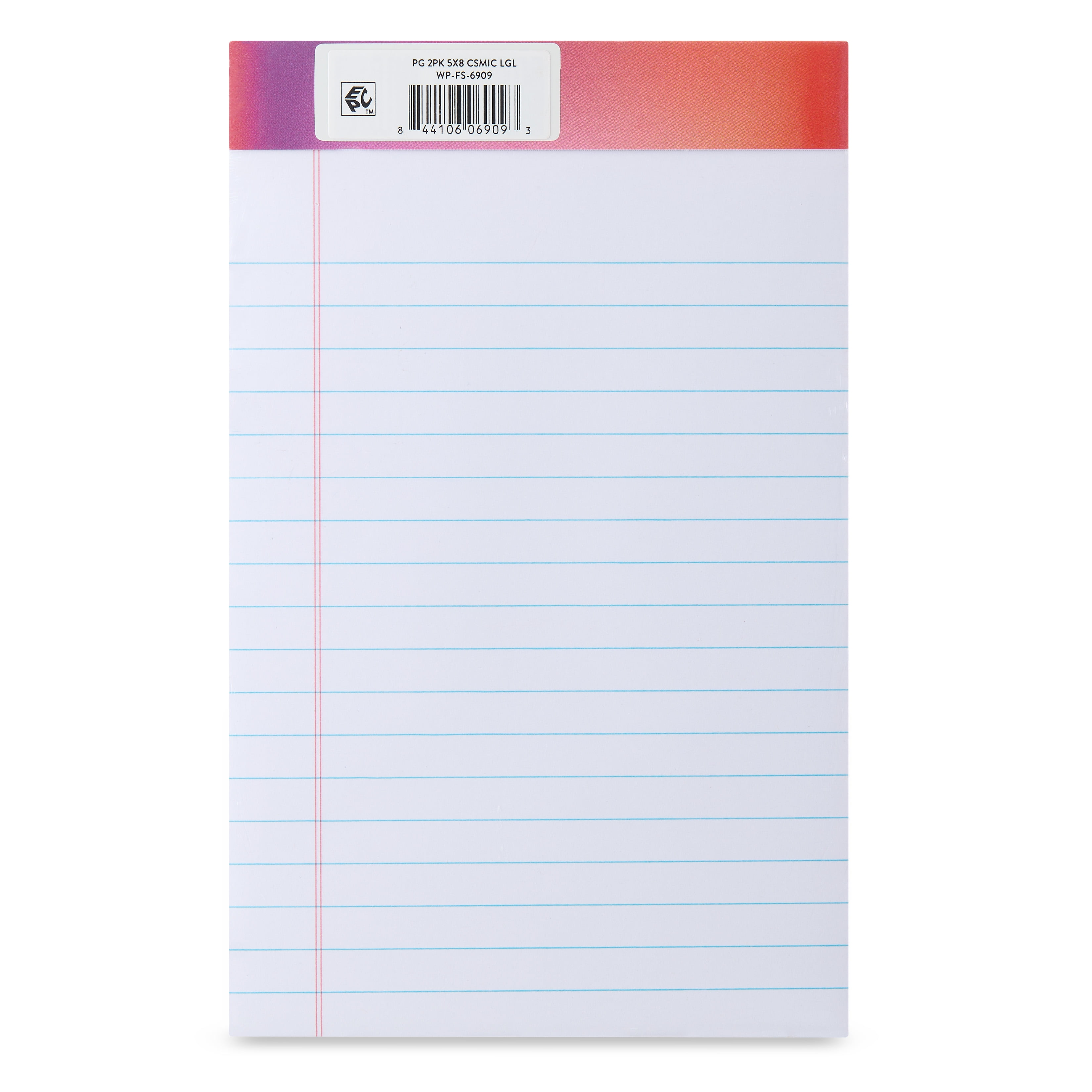 Pen+Gear Wide Ruled Legal Pads, Cosmic Ombre, 5" x 8", 2 Pack, 50 Sheets Per Pad, 100 Pages Total