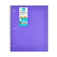 Pen+Gear Wide Ruled Poly 1Subject Notebook with Inside Pockets, 9" x