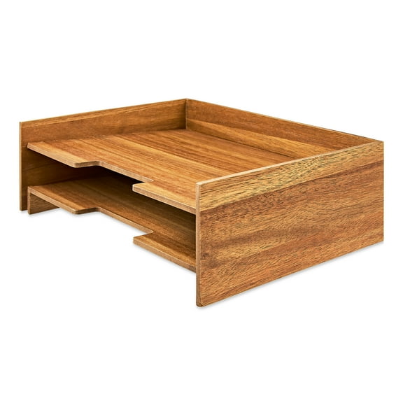 Pen+Gear Wooden Paper Tray, 12.6 in x 9.5 in x 4.1 in