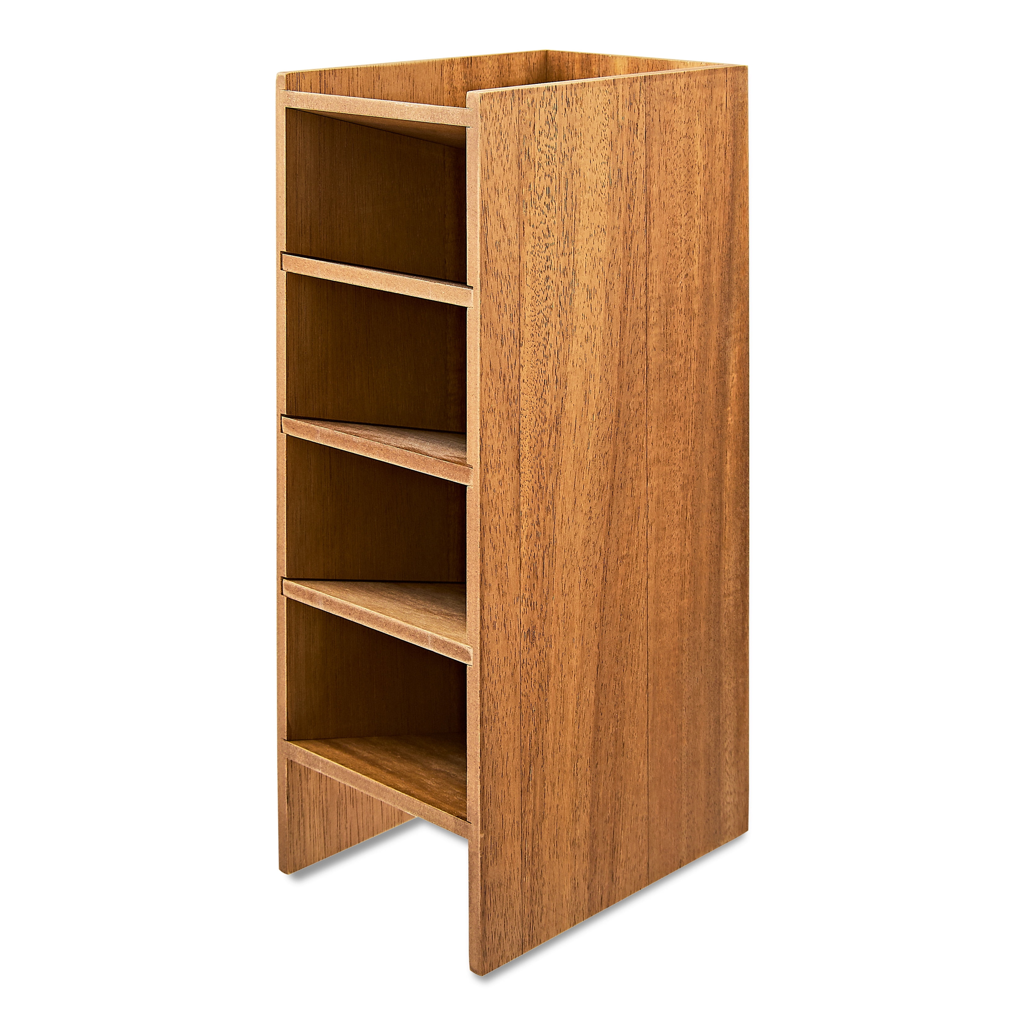 Acacia Wood Vertical Pencil Tower Organizer, 3.6 x 5 x 9.9 Inches