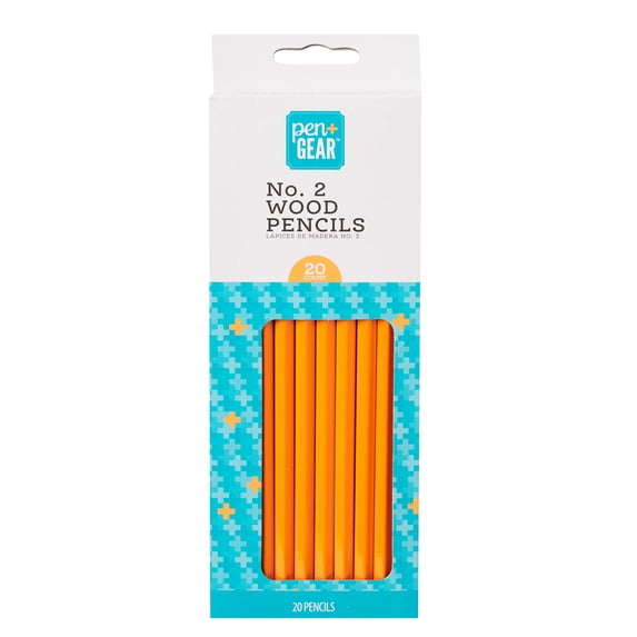 Pen+Gear Wood Pack Yellow, 20 Count, 1 Pack