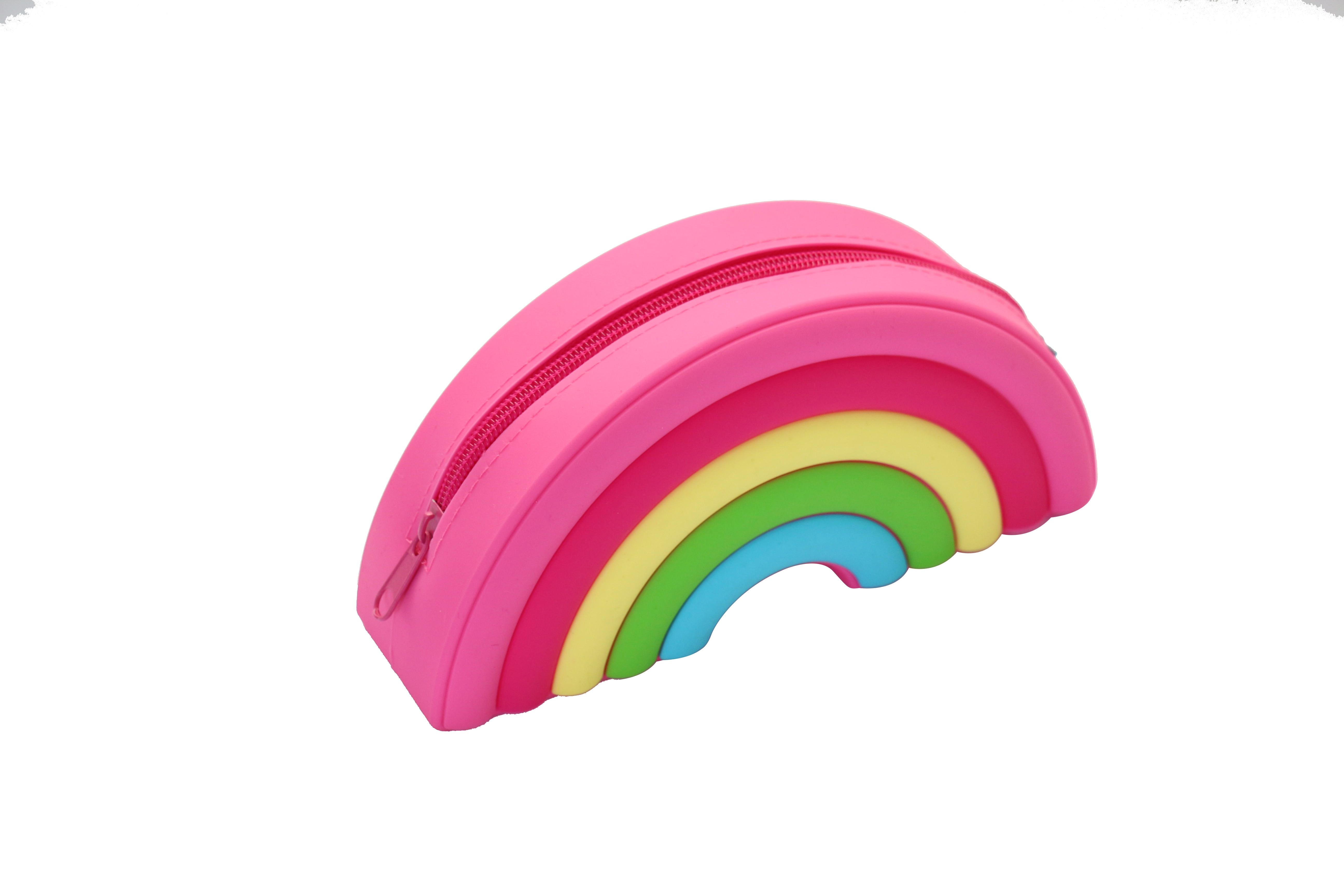 Light + Nine Flat Pencil Pouch | Rainbow Pink