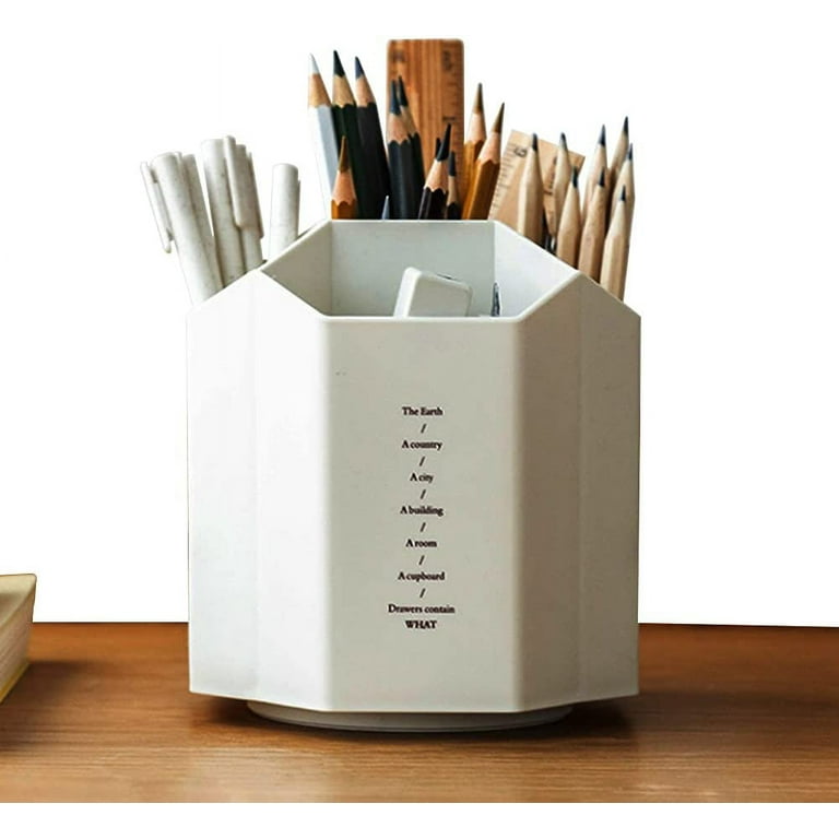 Pen Holder 5 Compartments, School Supplies Organizer for Pen, Colored  Pencil, Art Brushes, Desktop Storage Box in Classroom & Art Studio, Gift  for Teachers, Classmates, and Friends - Gray 