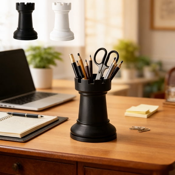 Pen Holder Castle Caddy for Desk, Stylish Fort Pen Organizer, Desktop Stationery Storage for Office Home by PALIFEUR