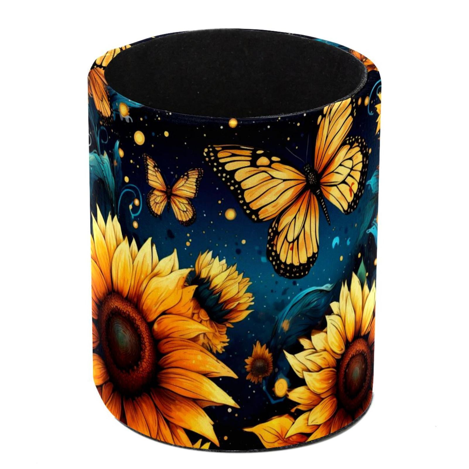 Pen Holder Cup Pencil Cup Holder for Office Starry Night Sunflower ...