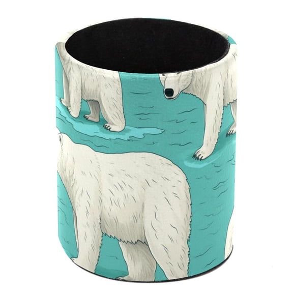 Pen Holder Cup Pencil Cup Holder for Office White Bear Desk Organizer