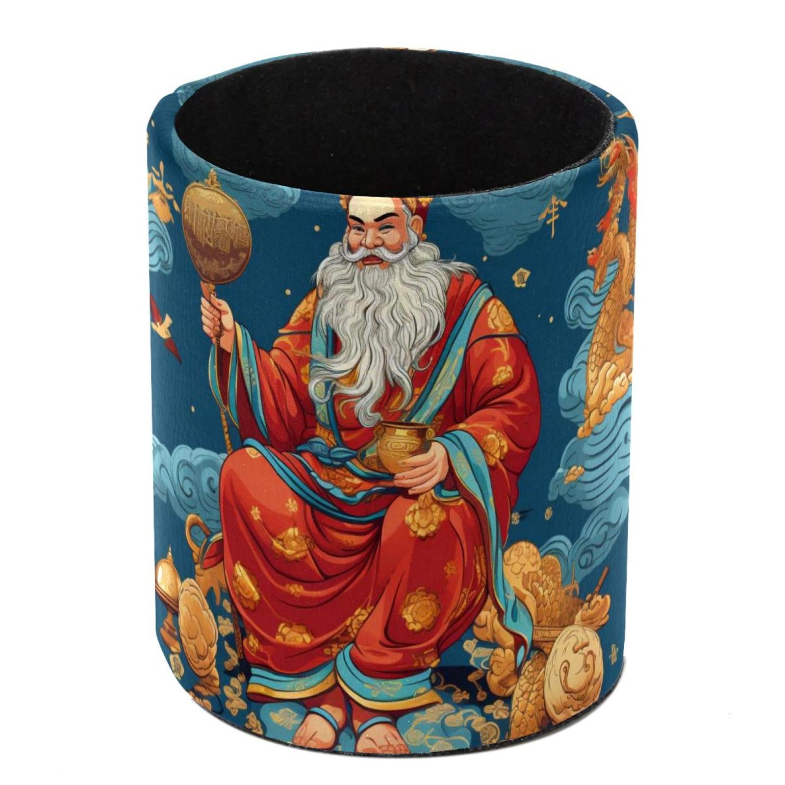 Pen Holder Cup Pencil Cup Holder for Office the God of Wealth Desk ...