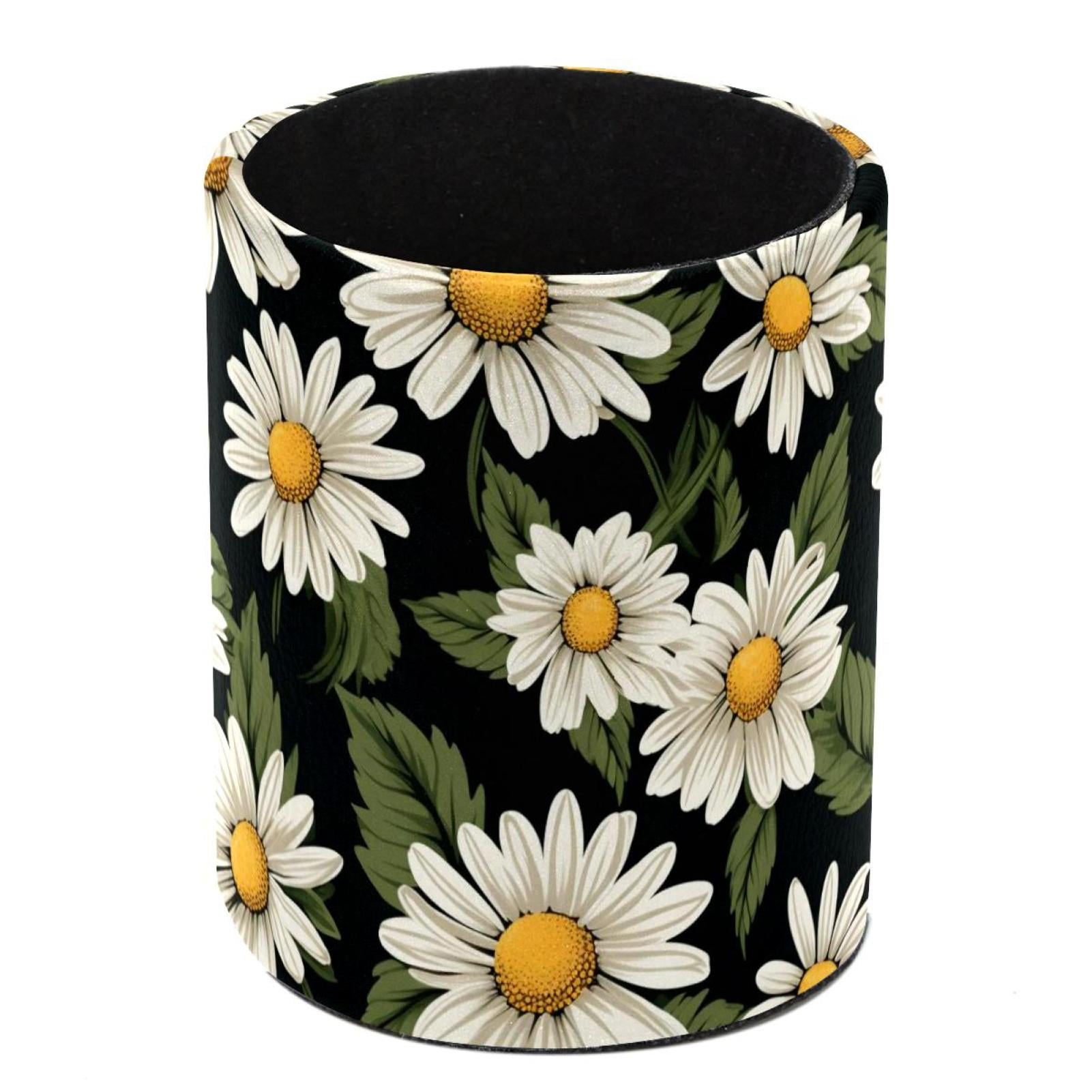 Pen Holder Cup for Desk, Daisy Pencil Cup Holder for Desk Office Pen ...