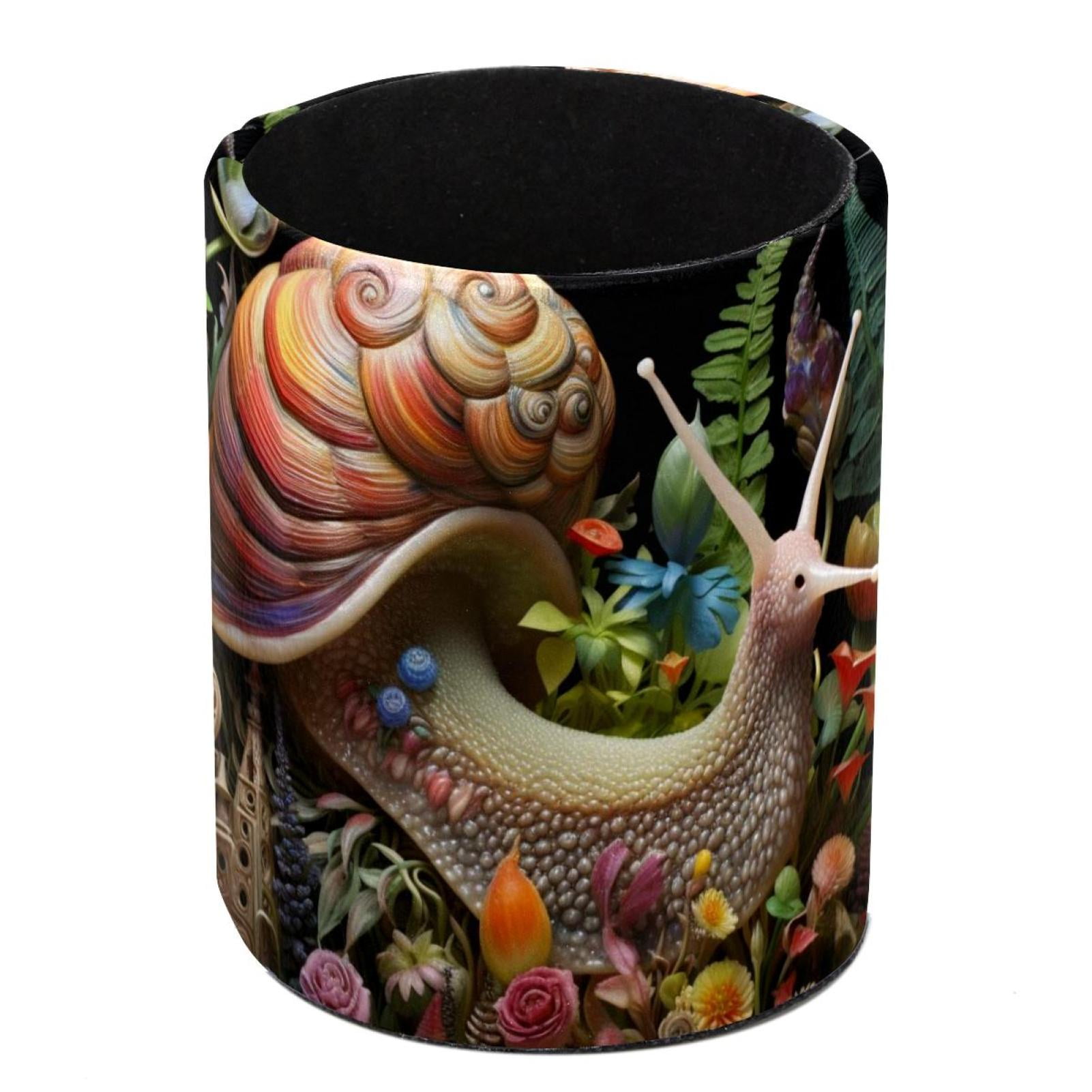 Pen Holder Cup for Desk, Snail Pencil Cup Holder for Desk Office Pen ...