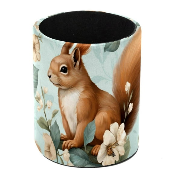 Pen Holder Cup for Desk, Squirrel Pencil Cup Holder for Desk Office Pen Organizer