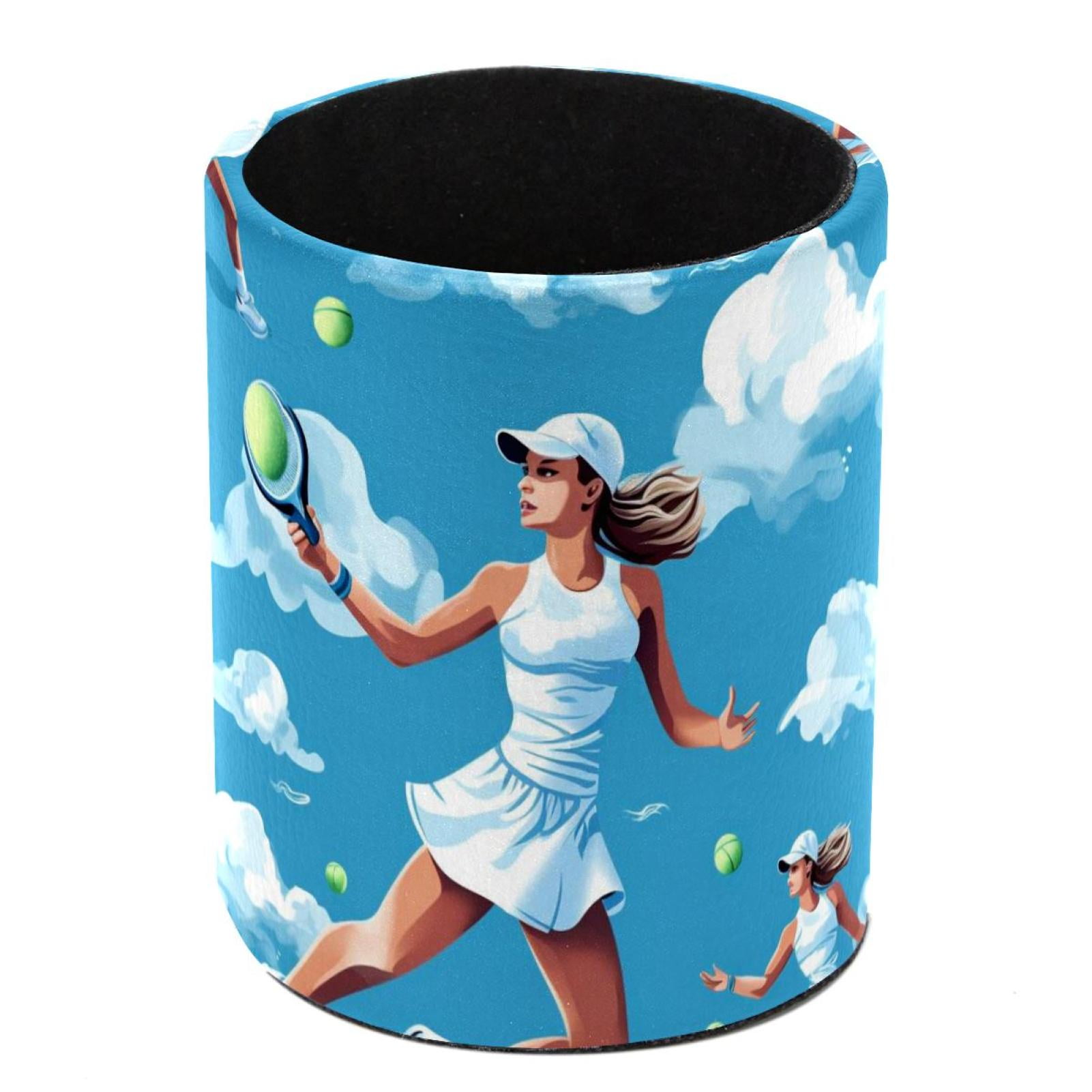 Pen Holder Cup for Desk, Tennis Ball Pencil Cup Holder for Desk Office ...