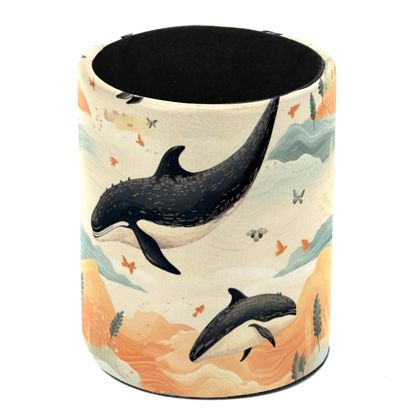 Pen Holder Cup for Desk, Whale Pencil Cup Holder for Desk Office Pen ...