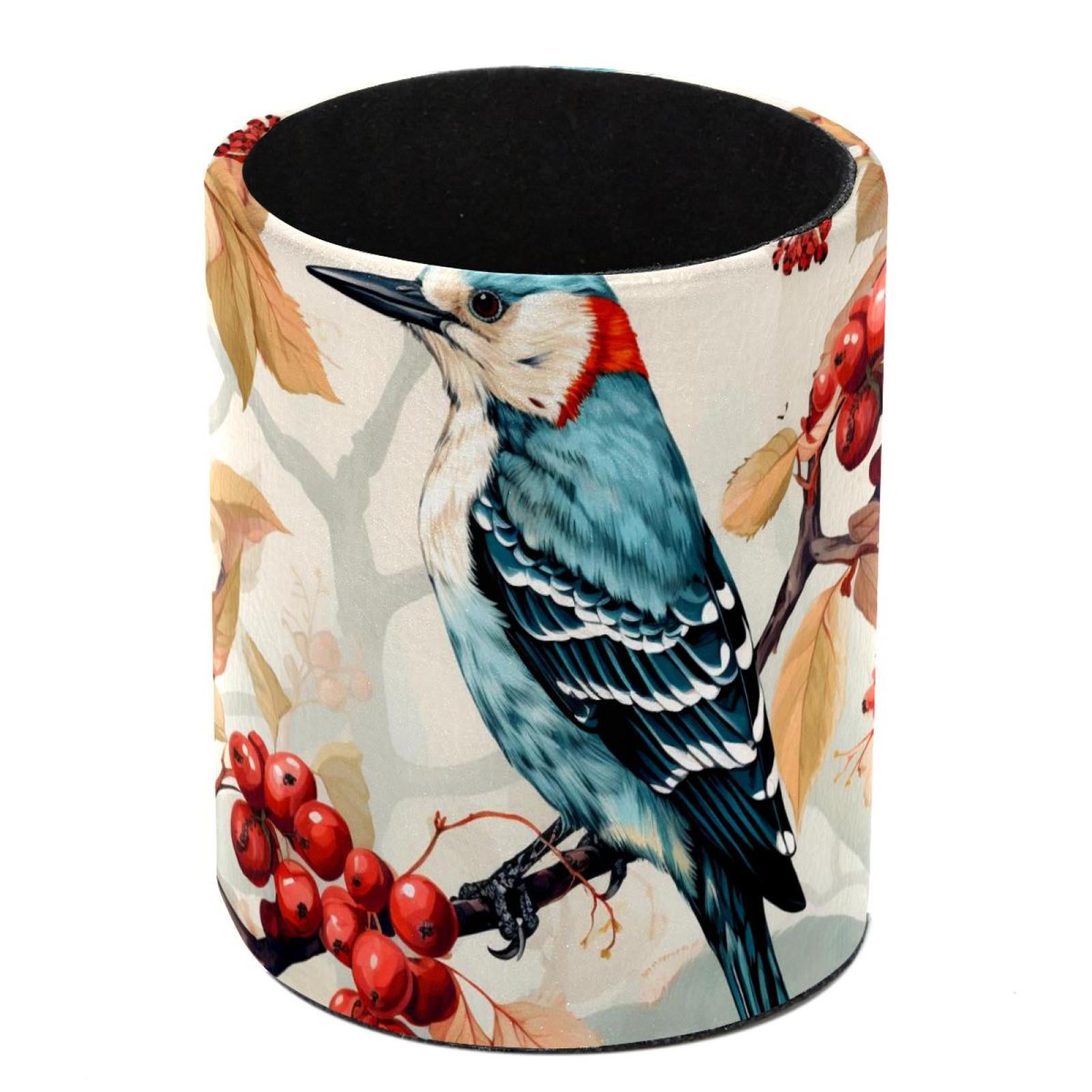Pen Holder Cup for Desk, Woodpecker Pencil Cup Holder for Desk Office ...