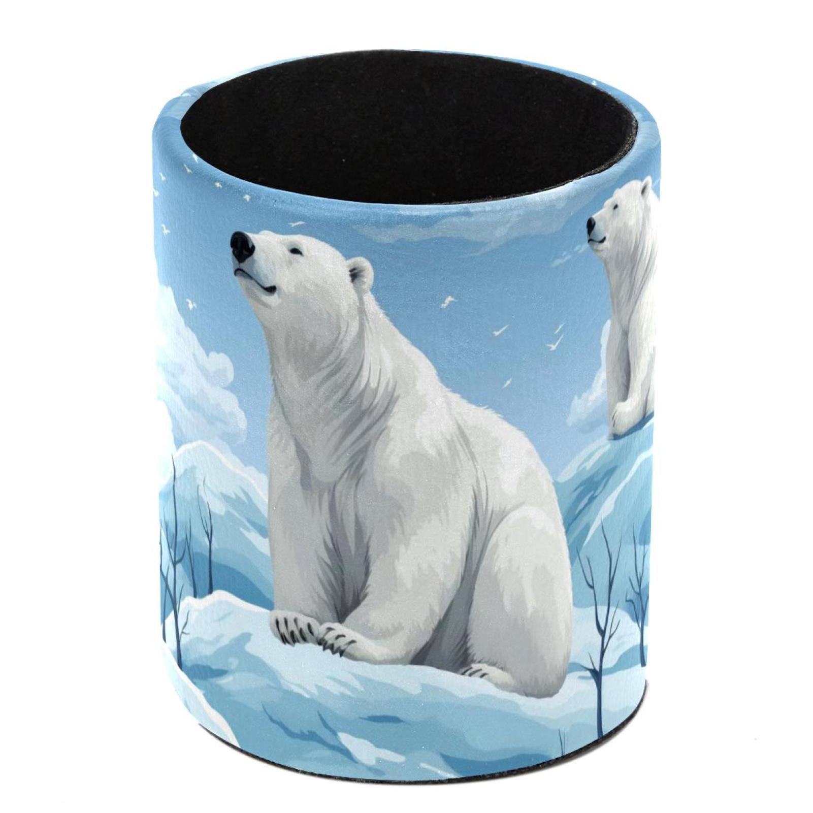 Pen Holder For Your Desk, Pencil Holder Organizes All Pens, White Bear ...