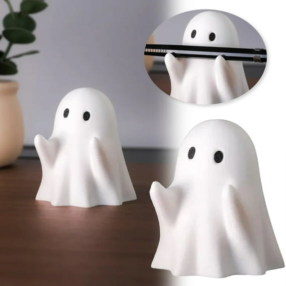 Pen Holder Ghost Ornament, Cute Halloween Pen Holder Desk Organizer Accessory For Home Desktop Decoration Adorable Halloween Decorations Desk Accessories, Desktop Ornament