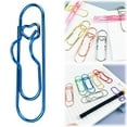 thumbnail image 1 of Pen Holder for Notebook, Paper Clips, Colorful Heart Metal Pen Holder Clips, Paperclip Pen Clips, Cute Pen Holder Clip for Notebook Diary Planner Accessories Blue 2.75x0.78 Inch (1Pcs), 1 of 9