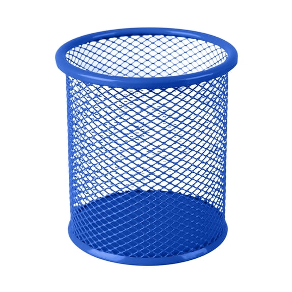 Pen Holder,Pencil Holder,Pencil Holder Cup for Desk, Black Metal Pen Holder, Mesh Pen Organizer for Home Office, Desk Accessories Pencil Container(Navy 4IN)