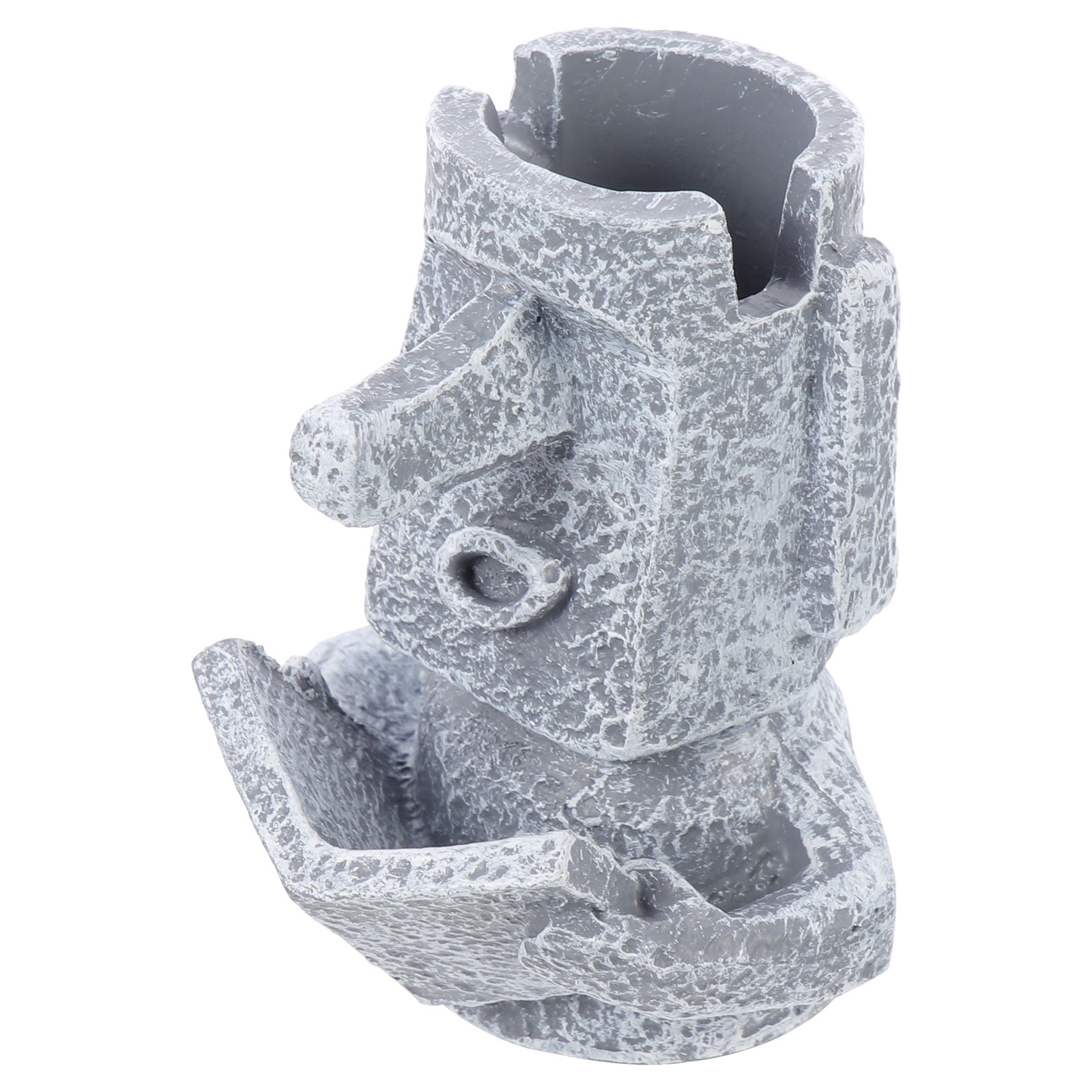 Pen Holder Pencil for Desk Eyeglass Resin Easter Island Head Statue Egg