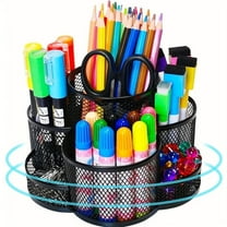 Pen Holder for Desk, 360 Rotating Pencil Holder, Cup Holder for Desk Office, Desk Organizers and Accessories