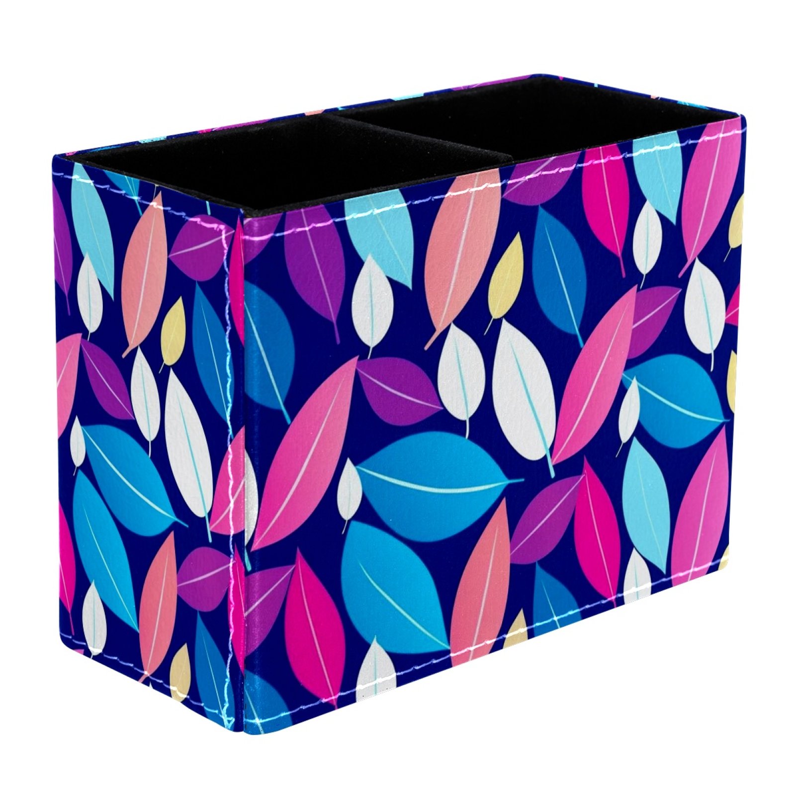 Pen Holder for Desk，Leaf Plant Pattern,Pen Cup,Tooth Brush Holder,for