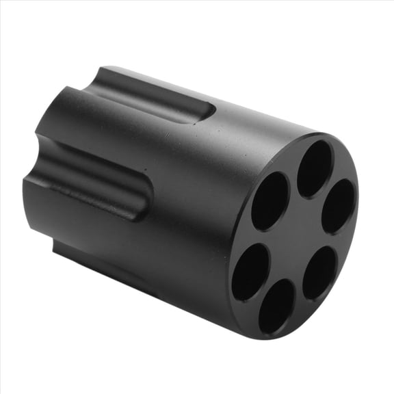 Pen Holder with 6 Slot Cylinder Design Heavy Duty Non-Slip Aluminum Alloy Ornament