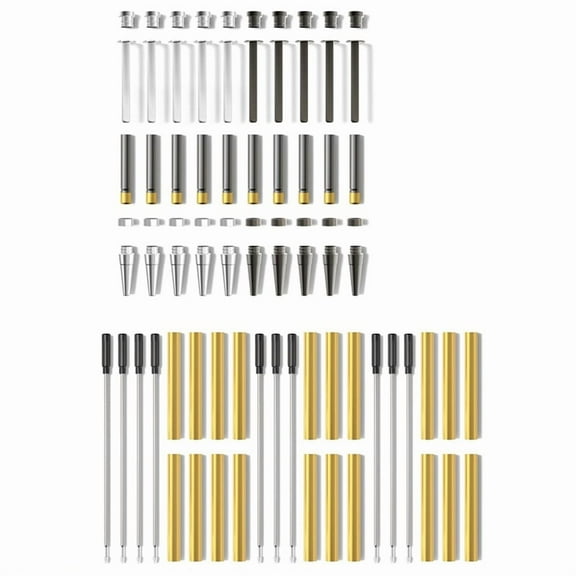 Pen Kit for Woodturning 10Pack Premium Titanium-Slimline Rollerball Turning Supplies Twist Set Lathe Turning Accessories
