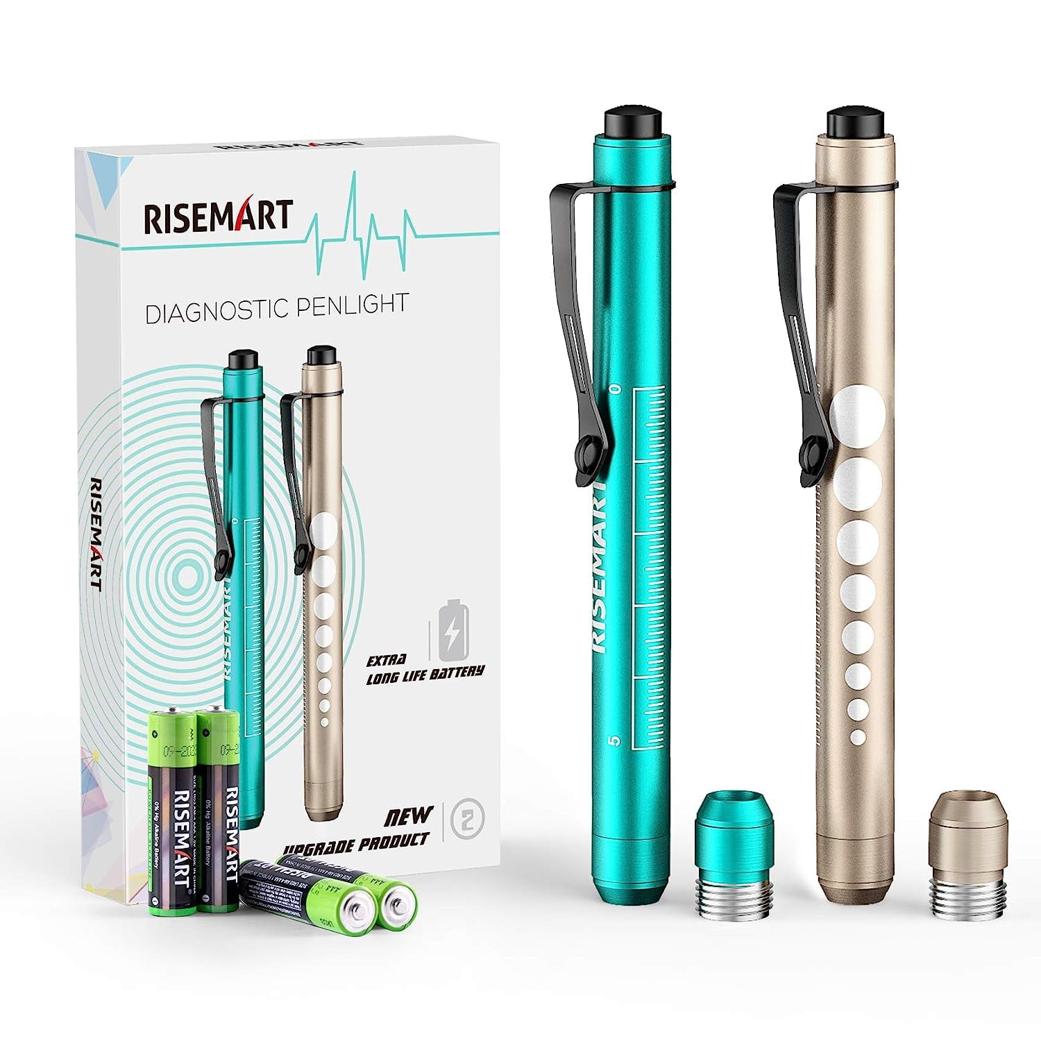 Pen Light,Led Medical Penlight with Pupil Gauge for Nursing Students