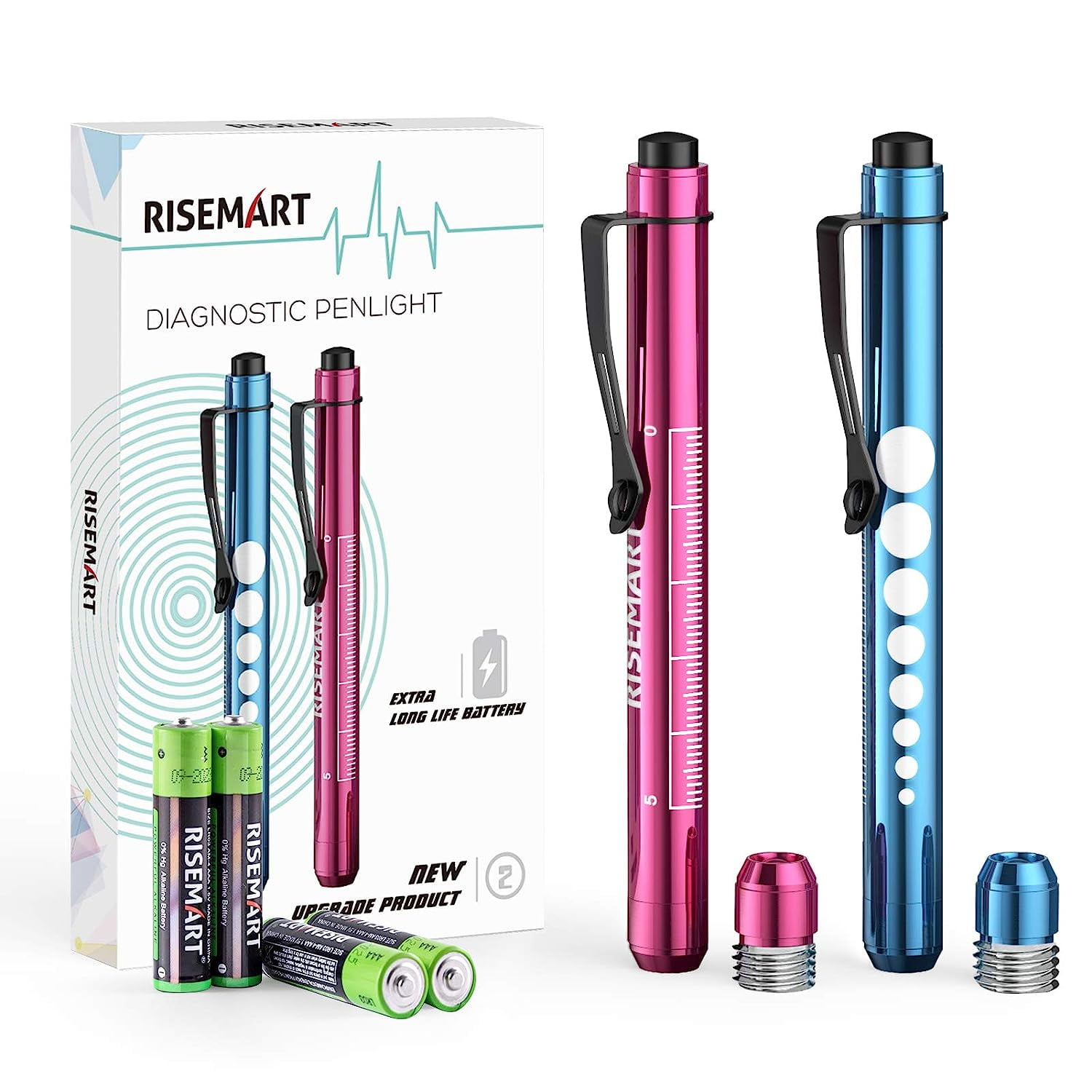 Pen Light,Led Medical Penlight with Pupil Gauge for Nursing Students