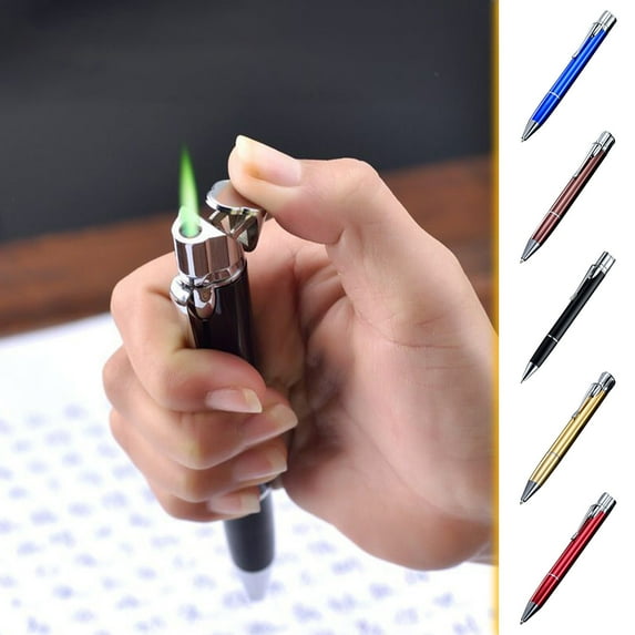 Pen Lighter - Refillable Gas Invisible Flame Writing Tool with Adjustable Fire, Novelty Gadget Gift for Camping Outdoors Enthusiasts, Professional Gifts