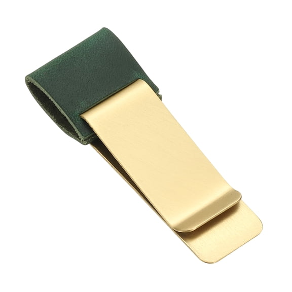 Pen Loop for Notebook, Brass Leather Pencil Holder Pen Clip for Notebook Traveler Journals Planner, Dark Green