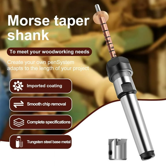 Pen Making Kit Pen Shaft and Pen Holder Trimming Set Wood Turning Mandrel for Making Pen Woodworking Lathe Accessories