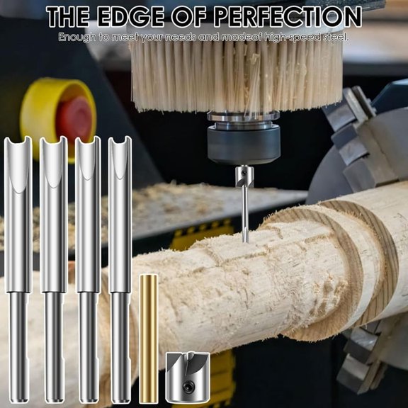 Pen Making Kit, Wood Turning Tools with Socket Adapter, High Speed Steel PencilBarrel Trimming Kit, 6mm 7mm 8mm 9mm