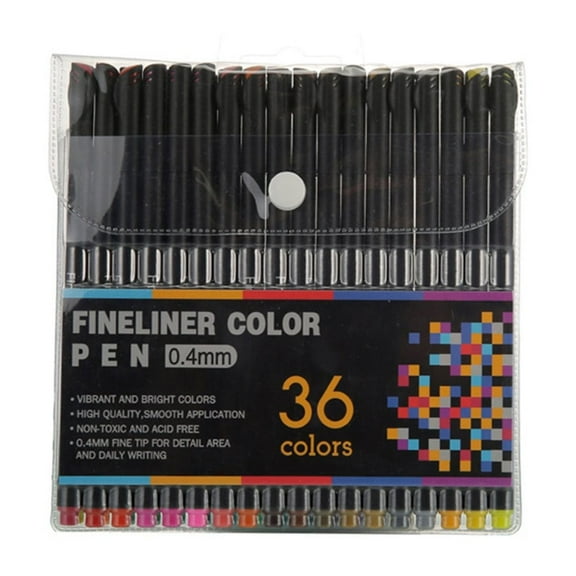 Pen Notebook Pen 12/24/36/48/60 Pen Drawing Line Drawing Pen Ink Pen Watercolor Marker Superfine Marker Color Pen Neutral Set Plastic Notebook Pen5ml