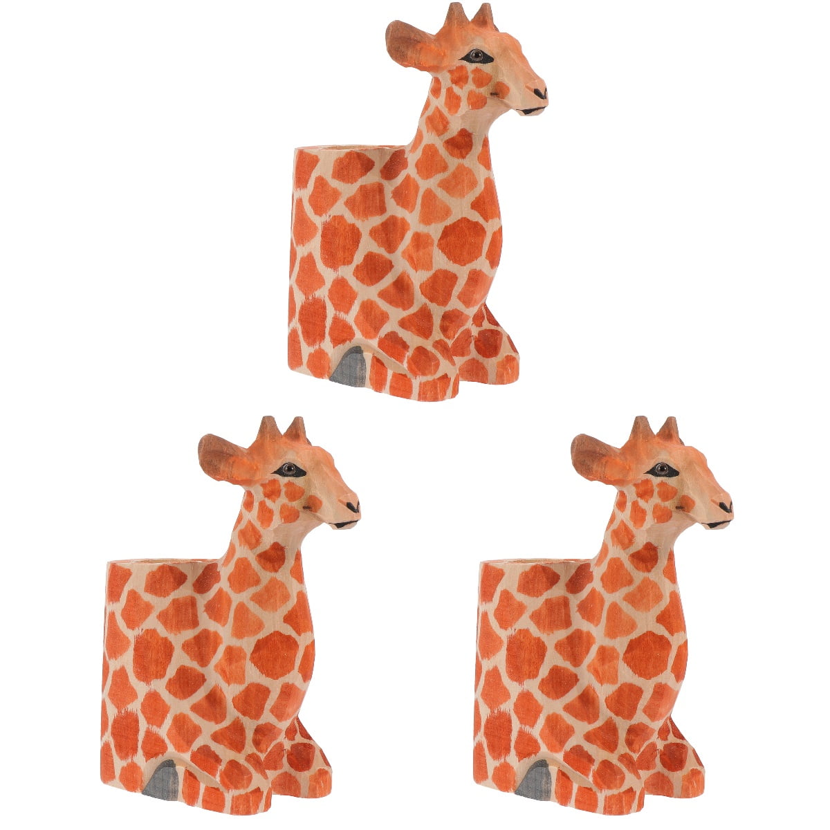 Pen Organizer Giraffe Holder Cute Animal Succulent Pots Desk ...