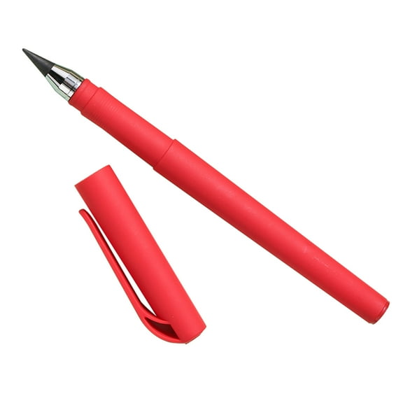 Pen Perpetual Inkless Pencil Stationery for Everyday Writing Drafting Tool for Letters and Notes,16.2 cm×0.91 cm,Red