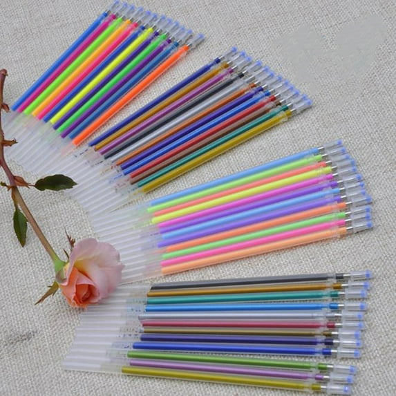 Pen Refills, Pen Ink, Glitter Gel, 4.7 In, Glitter, Colored Pen ...